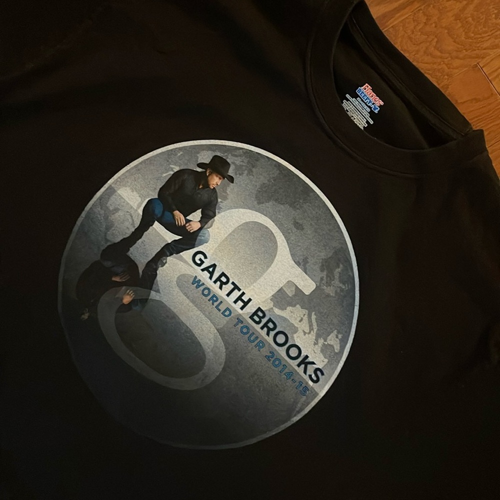 Garth Brooks‎ World Tour 2014-15 Black Concert Tshirt XL